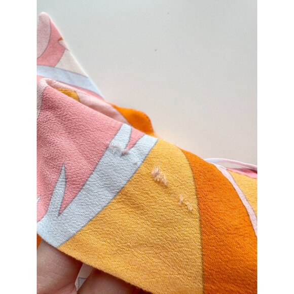 MANGO Orange Pink Abstract Scarf Printed Crepe Mini Shirt Dress, Size 4 - Picture 12 of 15